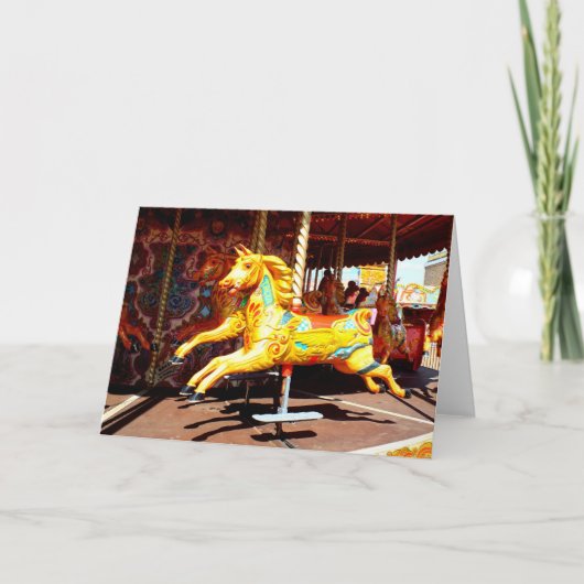 Merry-go-round Feestdagen Kaart (Voorkant)