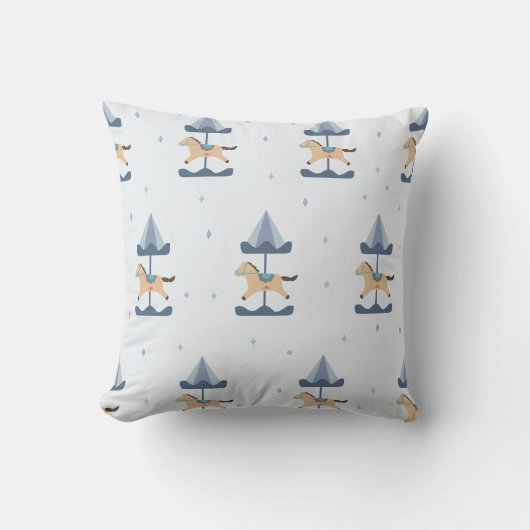 Merry Go Round For Kid & Nursery Baby Throw Pillow Kussen (Voorkant)