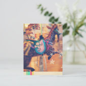 Merry Go Round Goat Feestdagenkaart (Staand voorkant)