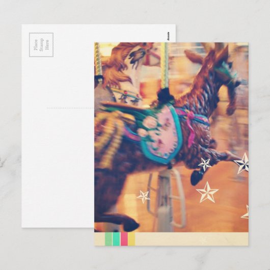 Merry Go Round Goat Feestdagenkaart (Voorkant / Achterkant)