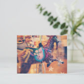 Merry Go Round Goat Feestdagenkaart (Staand voorkant)