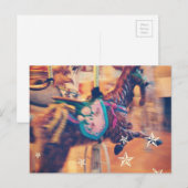 Merry Go Round Goat Feestdagenkaart (Voorkant / Achterkant)