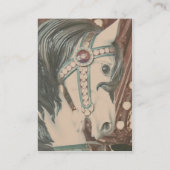 Merry-go-Round Horse Faux fotografie Visitekaartje (Achterkant)