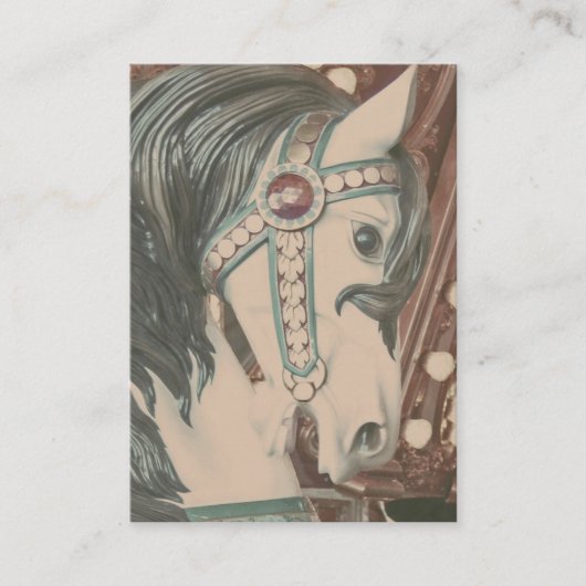 Merry-go-Round Horse Faux fotografie Visitekaartje (Voorkant)