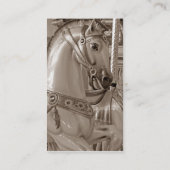 Merry-Go-Round Horse in Sepia Visitekaartje (Achterkant)