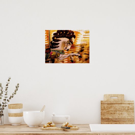 Merry-Go-Round Horse Poster (Keuken)