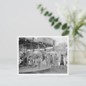 Merry-Go-Round-On Midway Briefkaart (Staand voorkant)