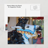 Merry-Go-Round-paard Feestdagenkaart (Voorkant / Achterkant)