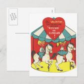 Merry Go Round Valentijn Feestdagenkaart (Voorkant / Achterkant)