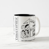 Merry-Go-Round van het football Management Tweekleurige Koffiemok (Voorkant rechts)