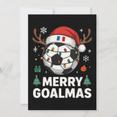 Merry Goalmas France - Funny Soccer Christmas Kaart (Voorkant)