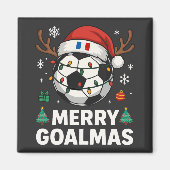 Merry Goalmas France - Funny Soccer Christmas Magneet (Voorkant)