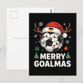 Merry Goalmas - Funny Soccer Christmas Briefkaart (Voorkant / Achterkant)