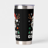 Merry Goalmas - Funny Soccer Christmas Geïsoleerde Drinkbeker (Links)