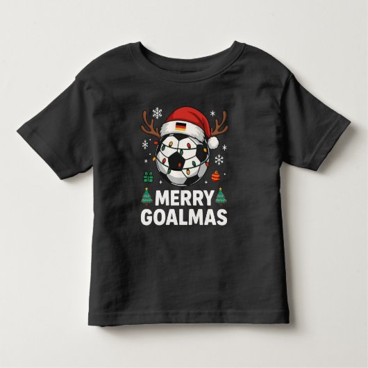 Merry Goalmas - Funny Soccer Christmas Kinder Shirts (Voorkant)