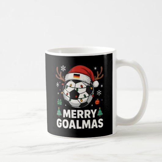 Merry Goalmas - Funny Soccer Christmas Koffiemok (Rechts)