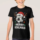 Merry Goalmas Italy - Funny Soccer Christmas Tri-Blend Shirt (Voorkant)
