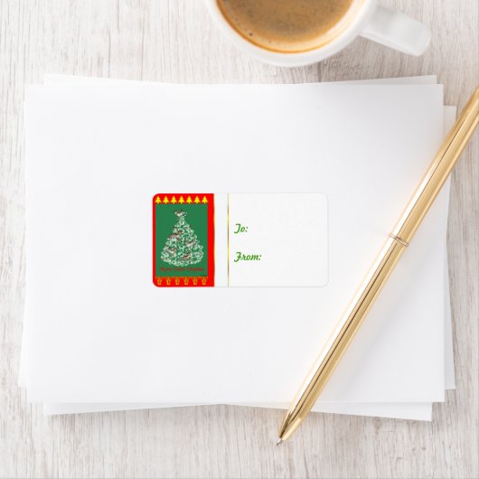 Merry Goatie kerstcadeau Label Sticker (Insitu)