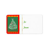 Merry Goatie kerstcadeau Label Sticker (Voorkant)