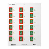 Merry Goatie kerstcadeau Label Sticker (Full Sheet)