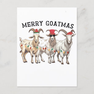 Merry Goatmas Animal Goat Lover Merry Christmas Aankondigingskaart