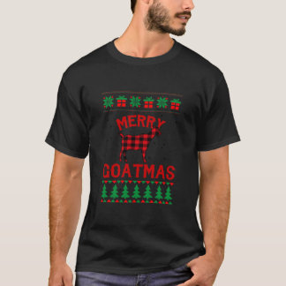Merry Goatmas kerstgeit Lovers Ugly T-shirt