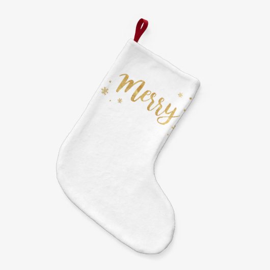 Merry (Gold) Kleine Kerstsok (Voorkant (Hangend))