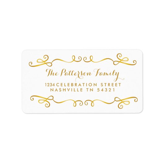 Merry Gold Tone Retouradres Labels (Voorkant)