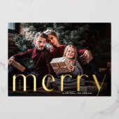 Merry Gold | Volledige foto Folie Feestdagenkaart (Voorkant)