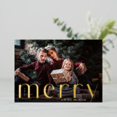 Merry Gold | Volledige foto Folie Feestdagenkaart (Staand Voorkant)