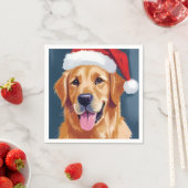 Merry Golden Retriever | Kerstman Hat Hond Kerstmi Servet (Insitu)