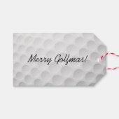 Merry Golfmas Golf Ball Design Gift Label Cadeaulabel (Voorkant (Horizontaal))