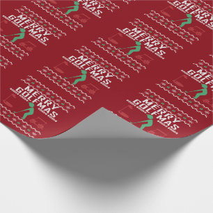 Merry Golfmas Golf Ugly KerstSweater Cadeaupapier