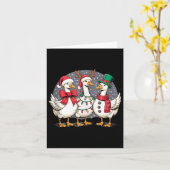 Merry Goose Funny Christmas Silly Humor Family Chr Kaart (Gele Bloem)