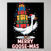 Merry Goose-mas With Xmas Funny Christmas Goose  Poster (Voorkant)