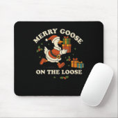 Merry Goose On The Loose Funny Christmas Silly Hum Muismat (Met muis)