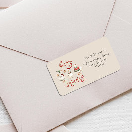 Merry Goosemas Christmas Holiday Etiket