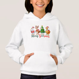 Merry Goosmas Christmas Funny Goose Tri-Blend Shir