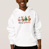Merry Goosmas Christmas Funny Goose Tri-Blend Shir (Voorkant)