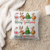 Merry Goosmas Christmas Funny Goose Tri-Blend Shir Kussen (Deken)