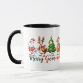 Merry Goosmas Christmas Funny Goose Tri-Blend Shir Mok (Links)
