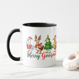 Merry Goosmas Christmas Funny Goose Tri-Blend Shir Mok