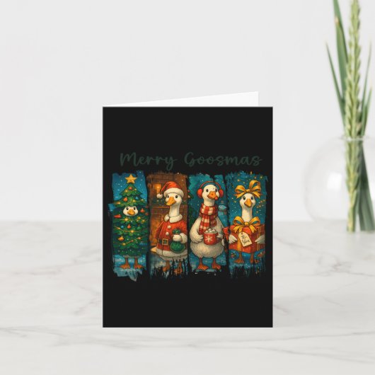 Merry Goosmas - Just A Jolly Goose - Christmas Goo Kaart (Voorkant)