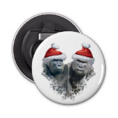 Merry Gorilla Christmas Button Flesopener (Voorkant)
