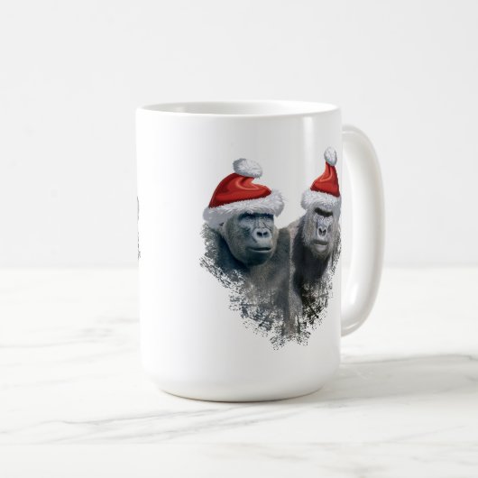 Merry Gorilla Christmas Koffiemok (Voorkant rechts)