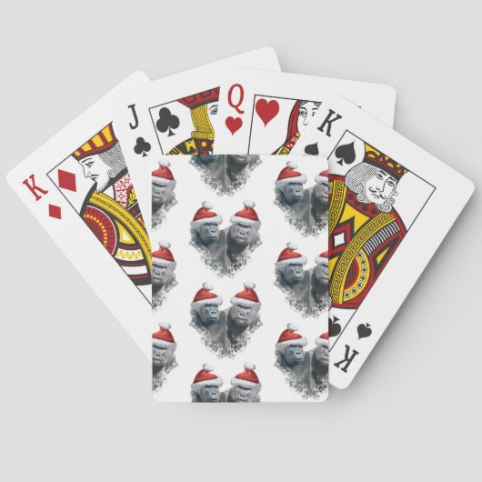 Merry Gorilla Christmas Pokerkaarten (Achterkant)