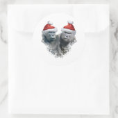 Merry Gorilla Christmas Ronde Sticker (Tas)