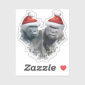 Merry Gorilla Christmas Sticker (Vel)