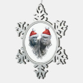 Merry Gorilla Christmas Tin Sneeuwvlok Ornament (Rechts)