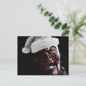 Merry Gory Halloween Zombie Santa Briefkaart (Staand voorkant)